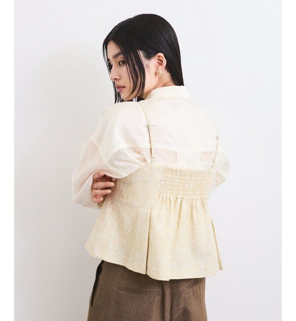 VIS「【洗える】アシンメトリーキャミビスチェ」|キャミソール|