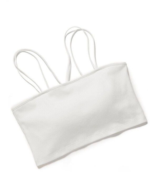 VIS「【選べる着丈】カップ付きWストラップキャミソール【洗える】」|キャミソール|