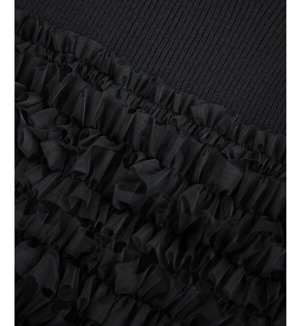 VIS「チュールフリルドッキングニット/イージーケア」|ニット・セーター|