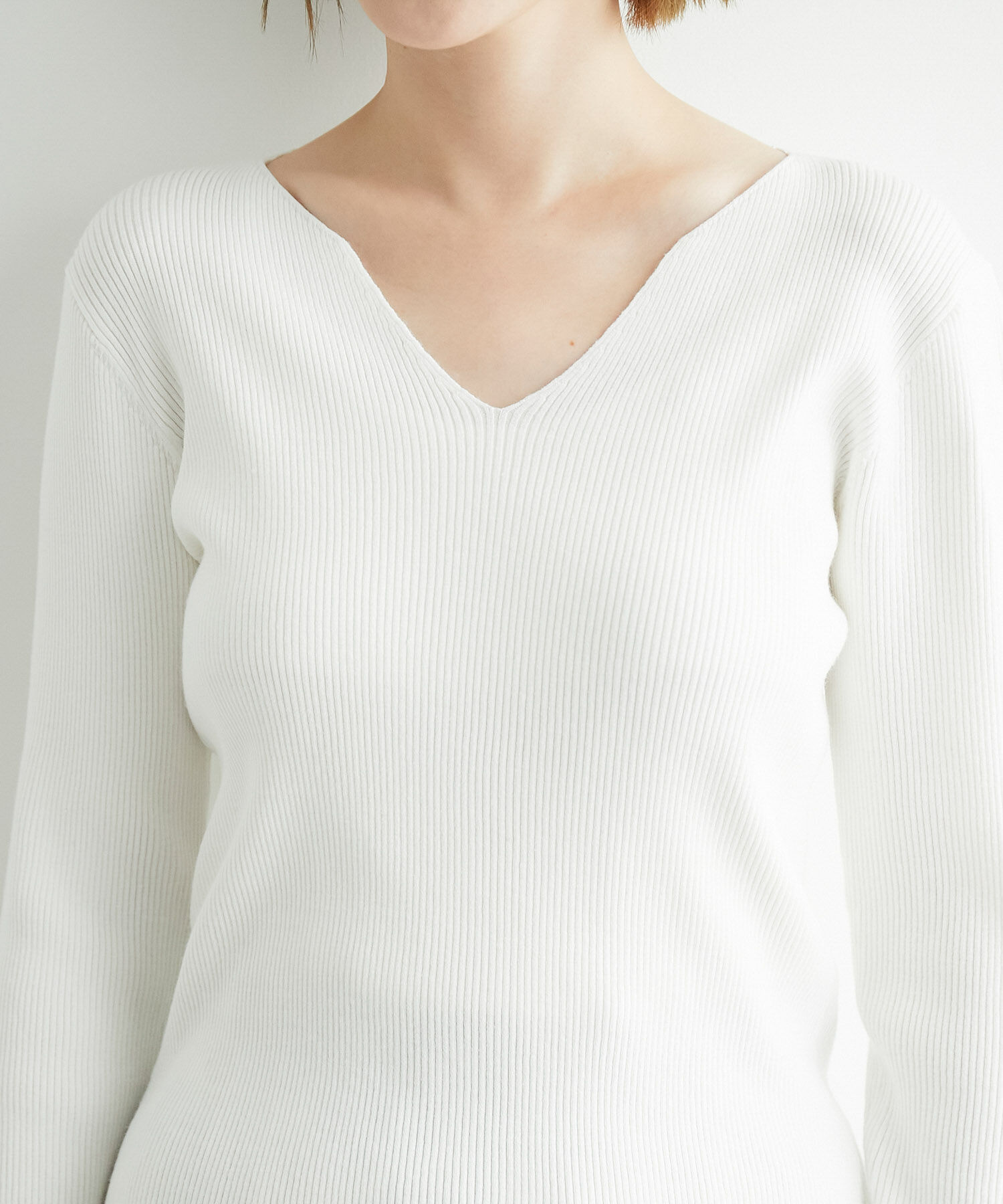 Rope&rsquo;Picnic「制菌加工/スリットネックニットプルオーバー」|ニット・セーター|