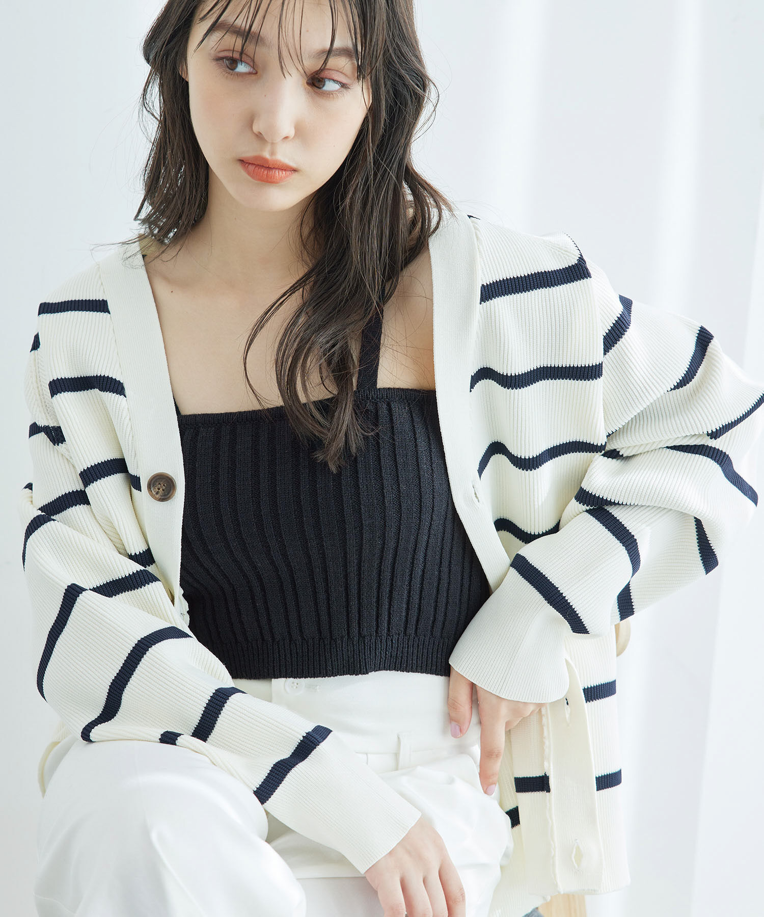 Rope&rsquo;Picnic「ラメ畔ニットビスチェ」|ベスト・ジレ|