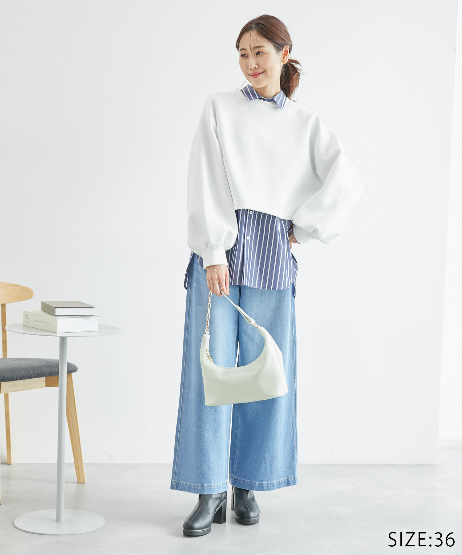 Rope&rsquo;Picnic「着丈が選べるダンボールプルオーバー」|スウェット・ジャージ|