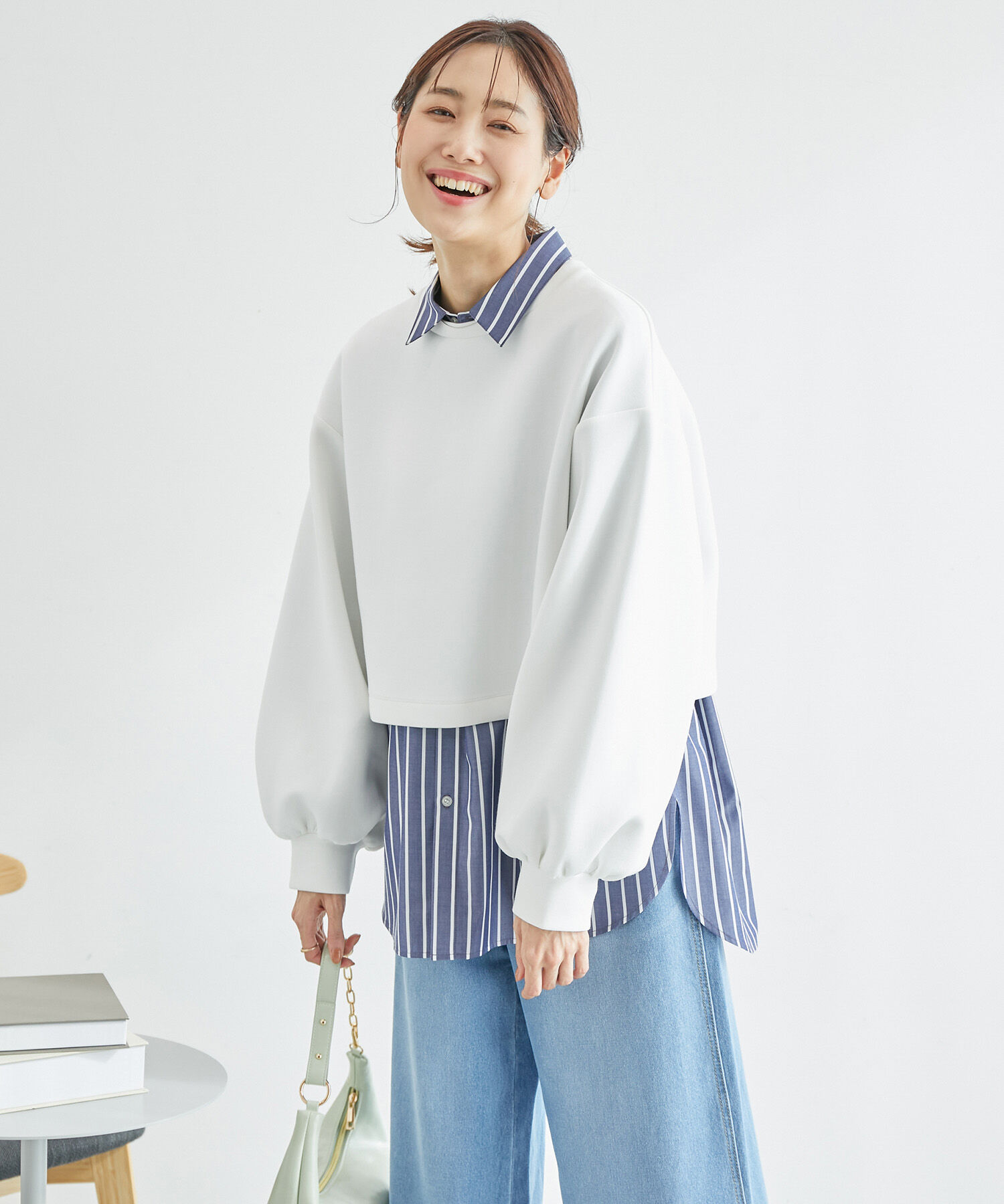 Rope&rsquo;Picnic「着丈が選べるダンボールプルオーバー」|スウェット・ジャージ|