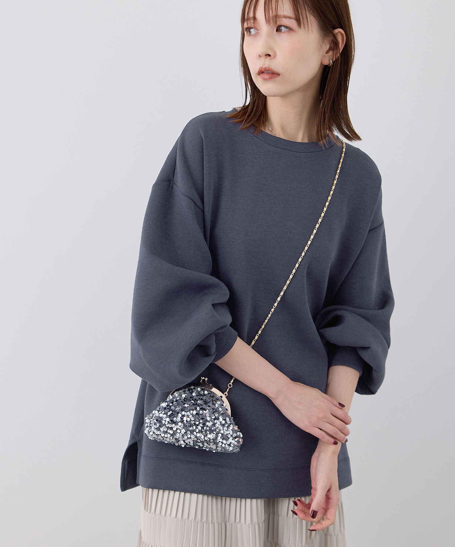 Rope&rsquo;Picnic「着丈が選べるダンボールプルオーバー」|スウェット・ジャージ|ネイビー(40)