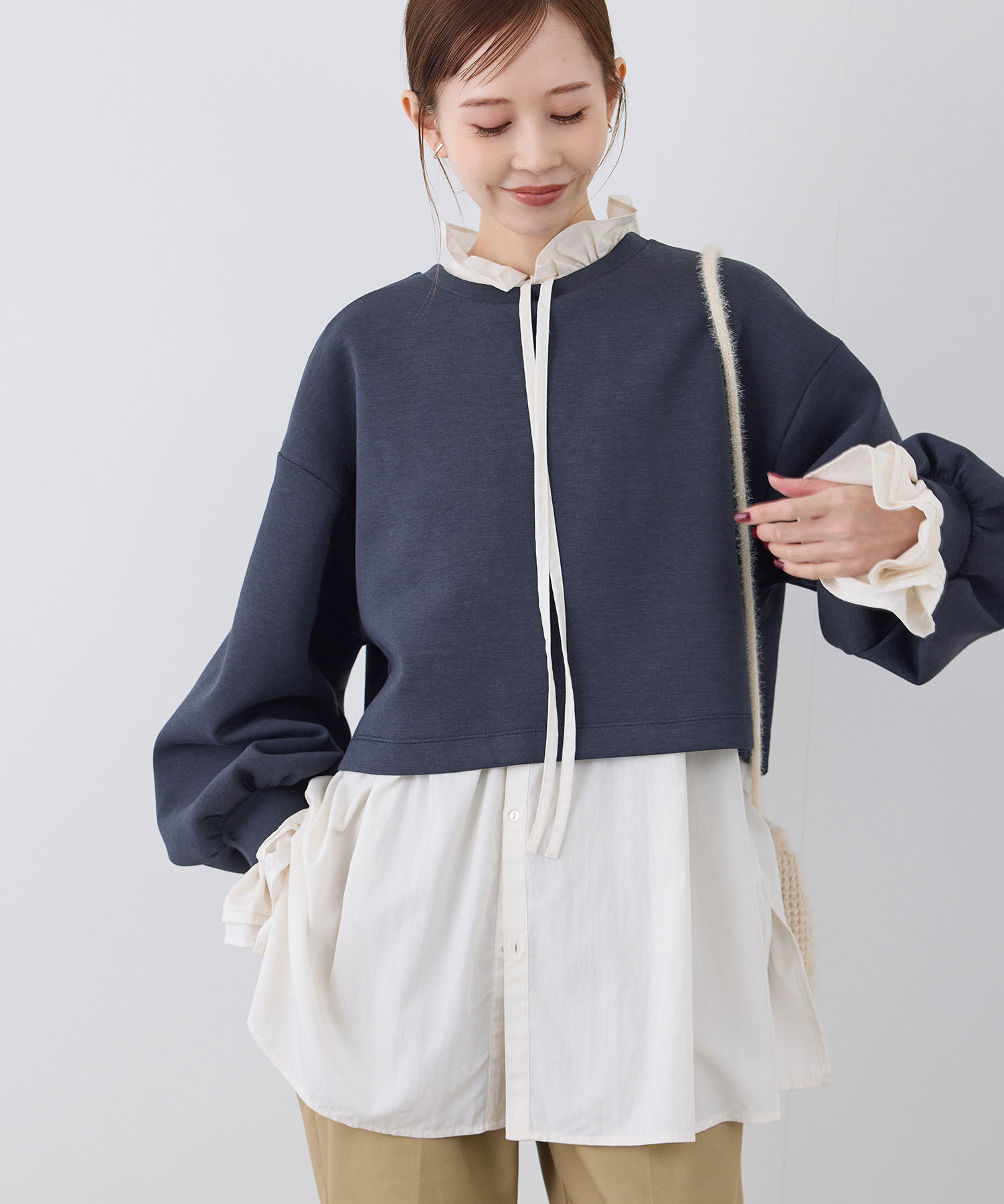 Rope&rsquo;Picnic「着丈が選べるダンボールプルオーバー」|スウェット・ジャージ|