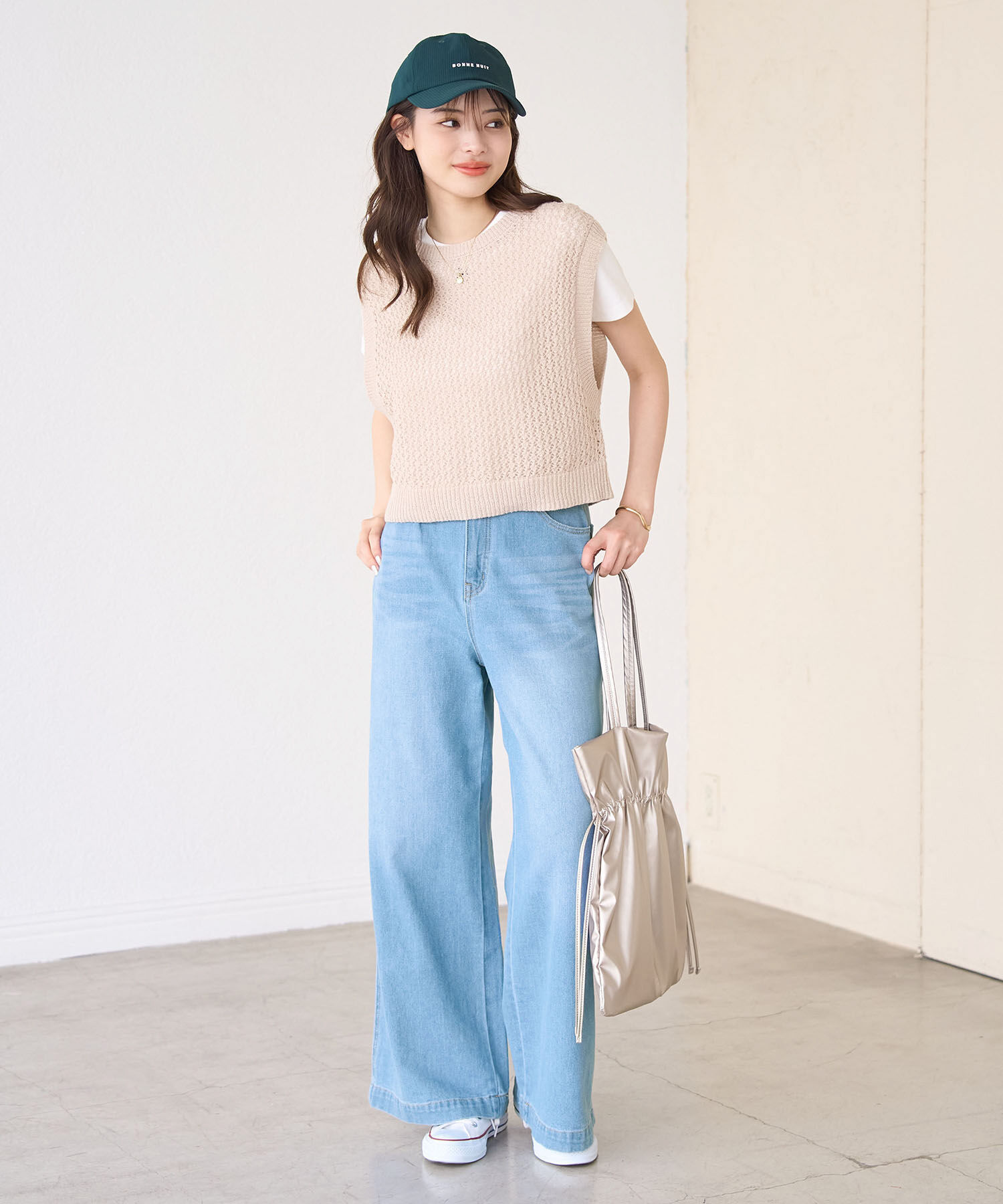 Rope&rsquo;Picnic「【ウエスト革命デニム】ウエストシェイプデニムワイドパンツ」|デニム|