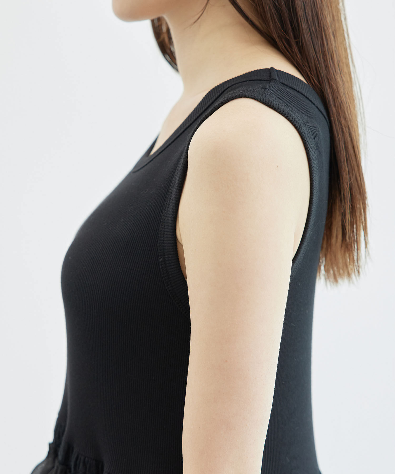 Rope&rsquo;Picnic「フリルティアードノースリーブワンピース」|ワンピース|