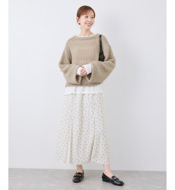 Rope&rsquo;Picnic「【emur/エミュール】フェザーラメメッシュ編みニット」|ニット・セーター|