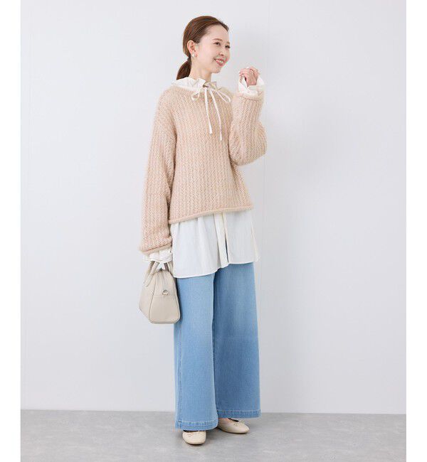 Rope&rsquo;Picnic「【emur/エミュール】フェザーラメメッシュ編みニット」|ニット・セーター|