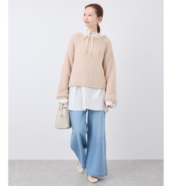 Rope&rsquo;Picnic「【emur/エミュール】フェザーラメメッシュ編みニット」|ニット・セーター|