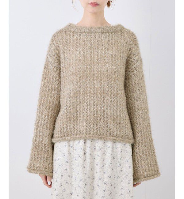 Rope&rsquo;Picnic「【emur/エミュール】フェザーラメメッシュ編みニット」|ニット・セーター|