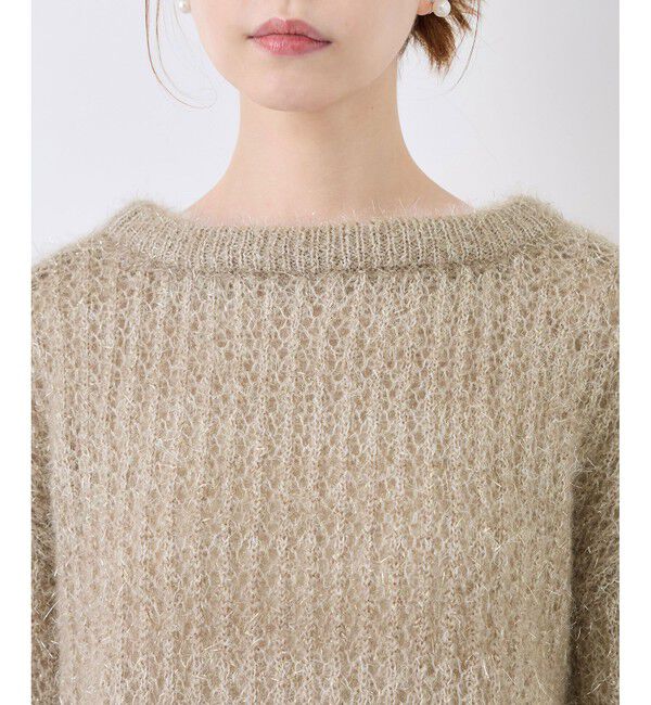 Rope&rsquo;Picnic「【emur/エミュール】フェザーラメメッシュ編みニット」|ニット・セーター|