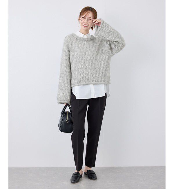 Rope&rsquo;Picnic「【emur/エミュール】フェザーラメメッシュ編みニット」|ニット・セーター|