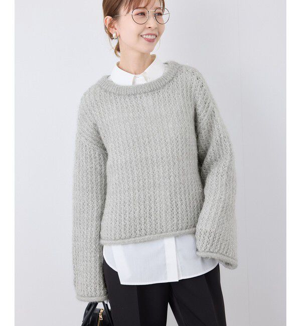 Rope&rsquo;Picnic「【emur/エミュール】フェザーラメメッシュ編みニット」|ニット・セーター|