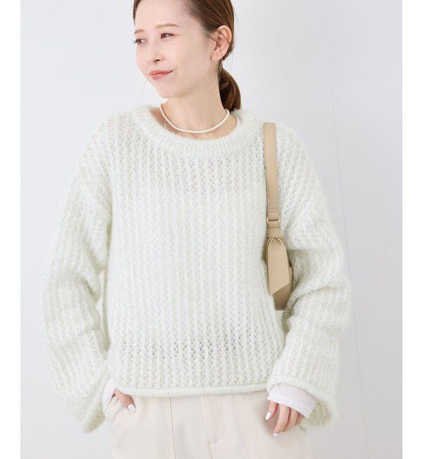 Rope&rsquo;Picnic「【emur/エミュール】フェザーラメメッシュ編みニット」|ニット・セーター|