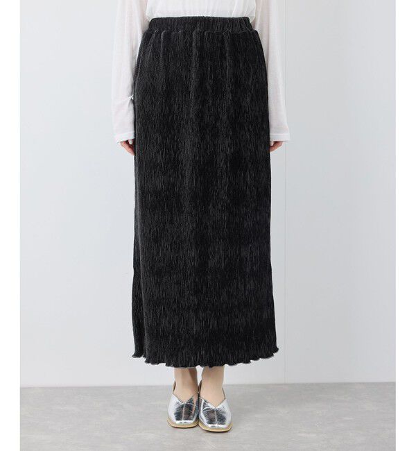 Rope&rsquo;Picnic「ベロアプリーツタイトロングスカート」|スカート|