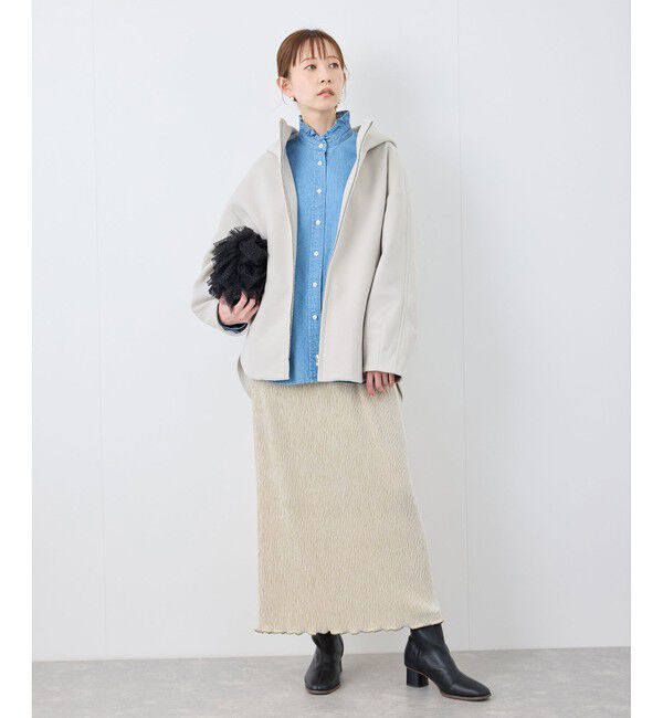 Rope&rsquo;Picnic「ベロアプリーツタイトロングスカート」|スカート|