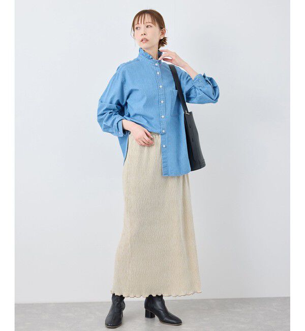 Rope&rsquo;Picnic「ベロアプリーツタイトロングスカート」|スカート|