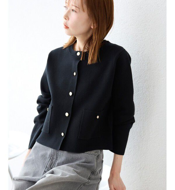 Rope&rsquo;Picnic「ミラノリブ金ボタンニットカーディガン」|カーディガン|