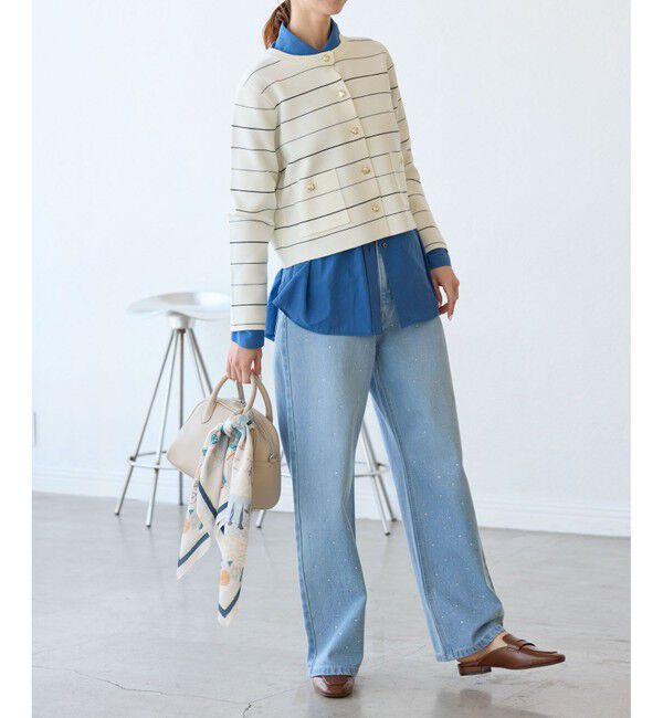 Rope&rsquo;Picnic「ミラノリブ金ボタンニットカーディガン」|カーディガン|