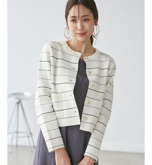 Rope&rsquo;Picnic「ミラノリブ金ボタンニットカーディガン」|カーディガン|