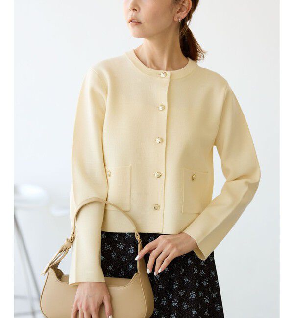 Rope&rsquo;Picnic「ミラノリブ金ボタンニットカーディガン」|カーディガン|