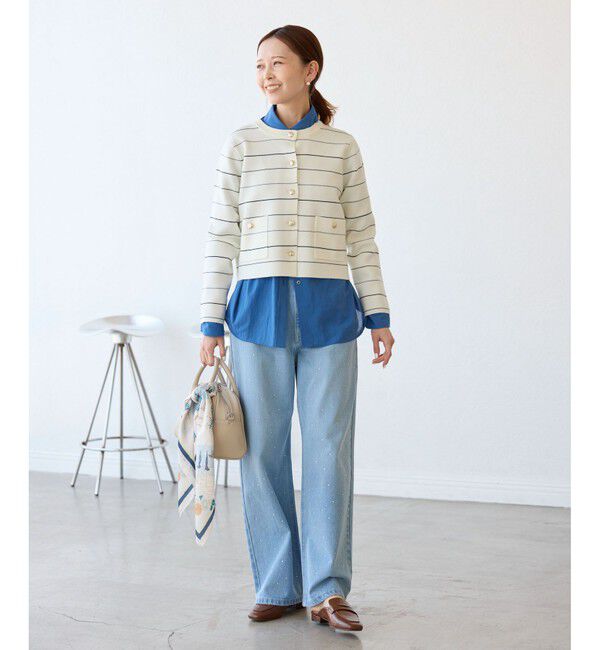 Rope&rsquo;Picnic「ミラノリブ金ボタンニットカーディガン」|カーディガン|