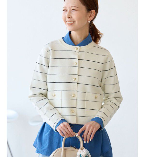 Rope&rsquo;Picnic「ミラノリブ金ボタンニットカーディガン」|カーディガン|