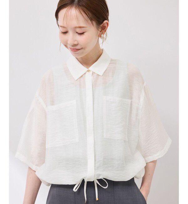 Rope&rsquo;Picnic「【emur/エミュール】シアーリネンタンブラーシャツ」|シャツ・ブラウス|