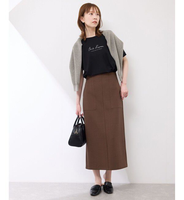 Rope&rsquo;Picnic「フロントポケットアイラインスカート」|スカート|