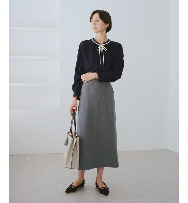 Rope&rsquo;Picnic「フロントポケットアイラインスカート」|スカート|