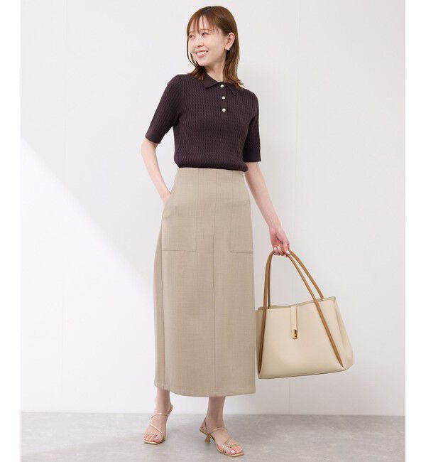 Rope&rsquo;Picnic「フロントポケットアイラインスカート」|スカート|