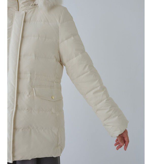 Rope&rsquo;Picnic「【GREEN DOWN/グリーンダウン】ファー付きダウンミドル丈コート/リンクコーデ」|ダウン|