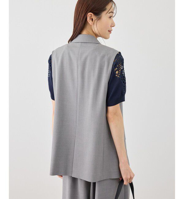 Rope&rsquo;Picnic「カナパ スリーブレスジレ/セットアップ対応・UV・抗菌防臭・接触冷感」|ベスト・ジレ|