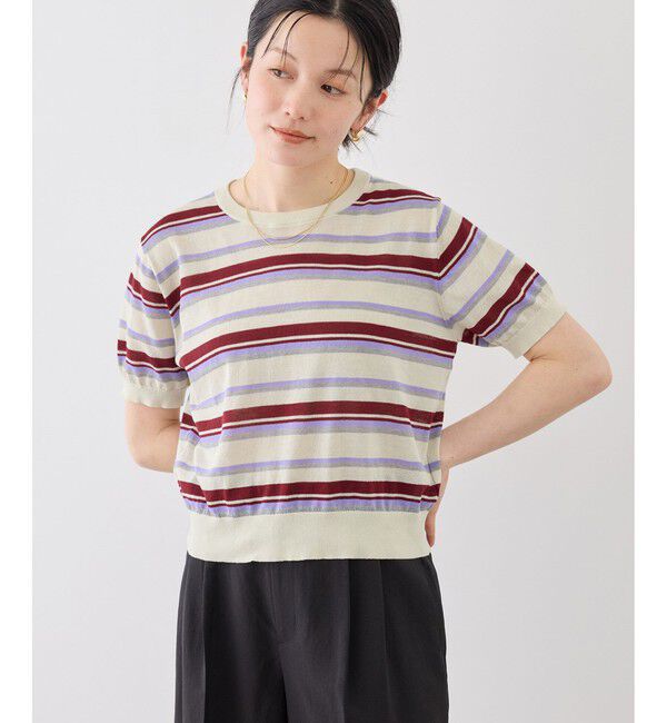 Rope&rsquo;Picnic「マルチボーダーニット」|ニット・セーター|