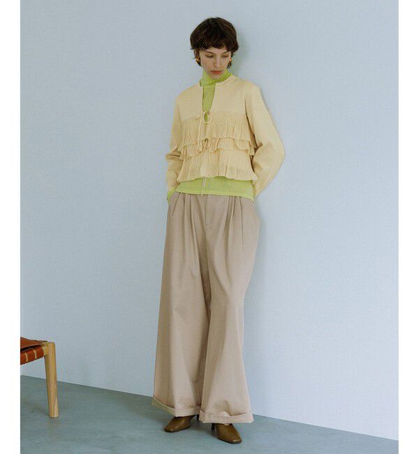 ADAM ET ROPE'「ウォッシャブルウールタートルネックカットオフプルオーバー」|Tシャツ・カットソー|