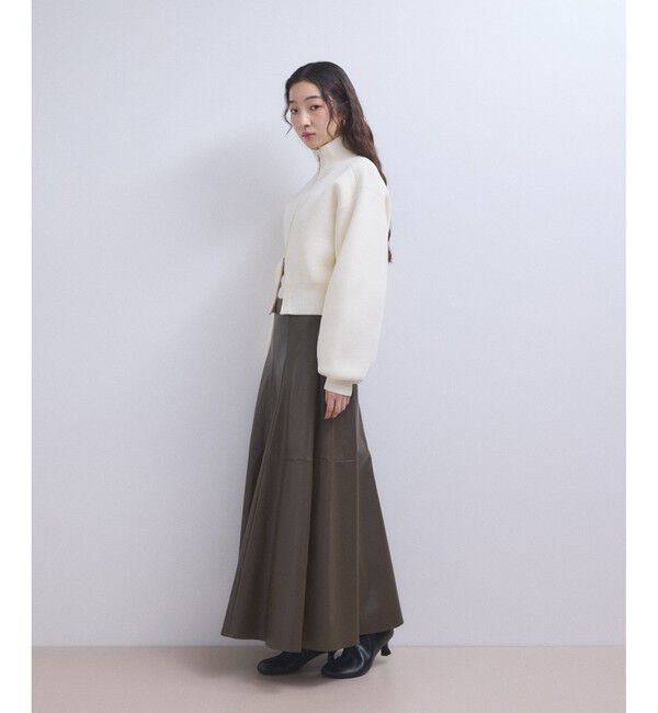 ADAM ET ROPE'「【WEB限定】ショートジャカードドライバーズニット」|カーディガン|