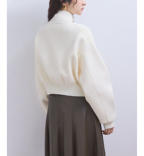 ADAM ET ROPE'「【WEB限定】ショートジャカードドライバーズニット」|カーディガン|