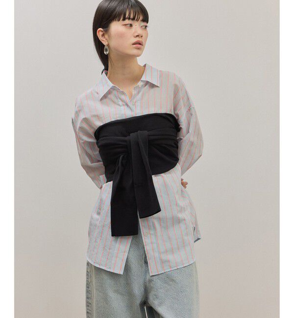 ADAM ET ROPE'「ボレロニットビスチェ」|ベスト・ジレ|ブラック(01)