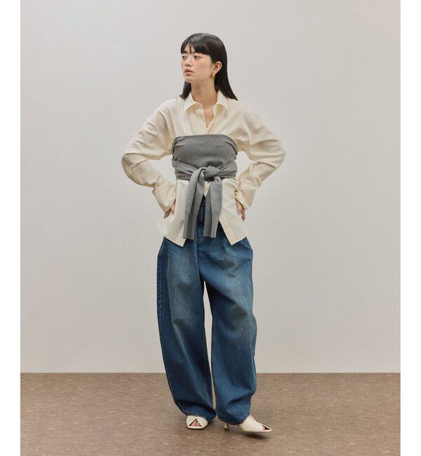 ADAM ET ROPE'「ボレロニットビスチェ」|ベスト・ジレ|