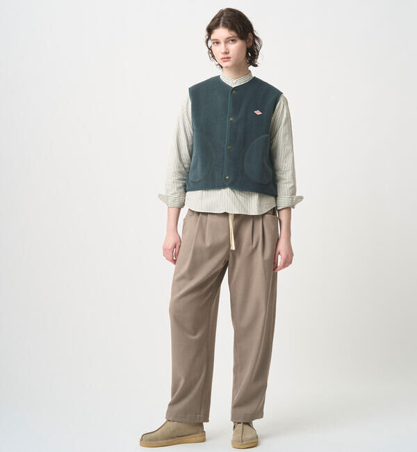 DANTON「DANTON | フランネル 2タックイージーパンツ WOMEN」|チノ|