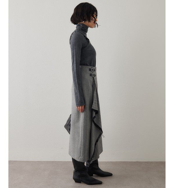  「チェックフリンジスカート」|スカート|