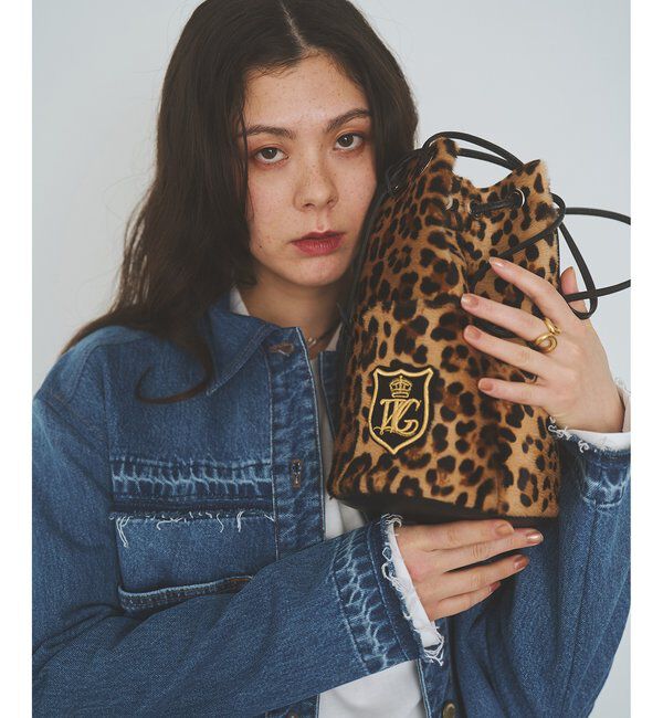  「【MARCO MASI】ヘアレザーワッペン巾着」|トートバッグ|