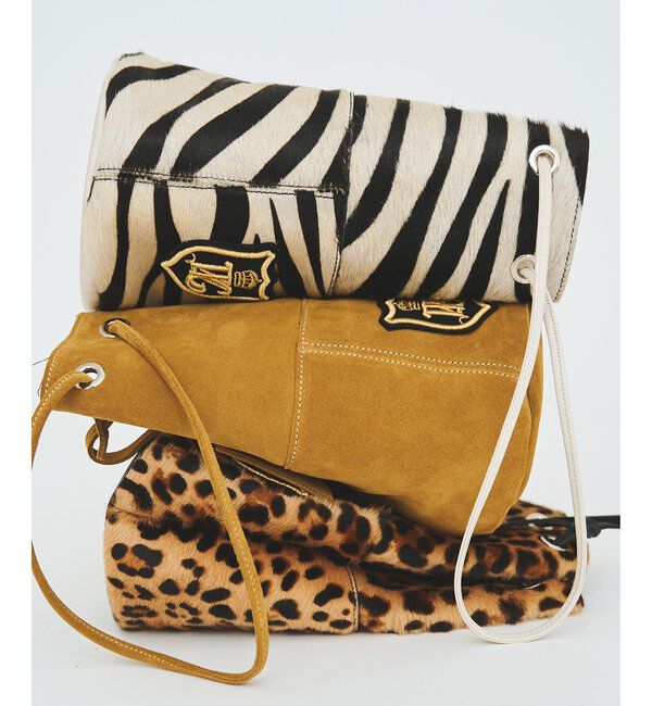  「【MARCO MASI】ヘアレザーワッペン巾着」|トートバッグ|