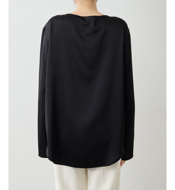Drawing Numbers「【Drawing Numbers】サテンボートブラウス」|シャツ・ブラウス|