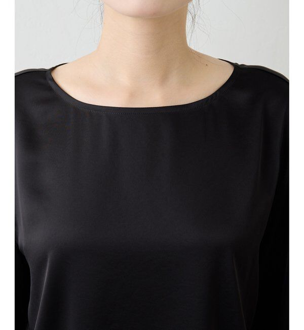 Drawing Numbers「【Drawing Numbers】サテンボートブラウス」|シャツ・ブラウス|