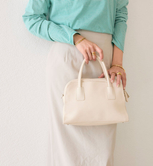  「【キレイめにもカジュアルにも】レザーボストン」|トートバッグ|