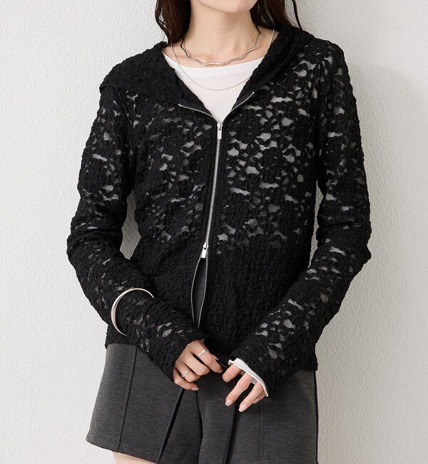  「レースフーディーパーカー」|パーカー|