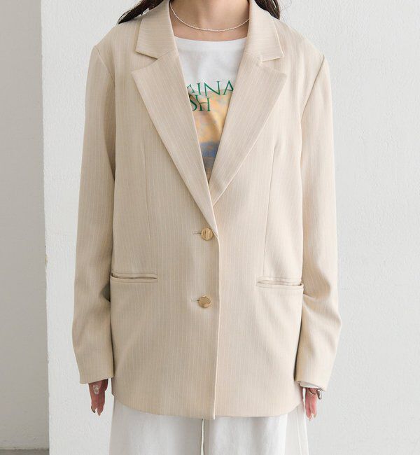  「ストライプテーラードジャケット」|テーラードジャケット|