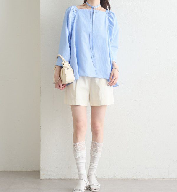  「チョーカーリボンパフブラウス」|シャツ・ブラウス|